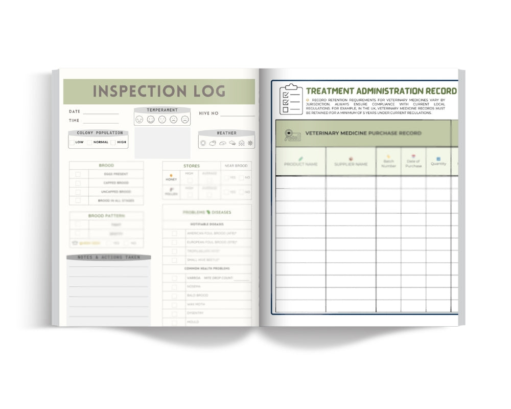 Hive Inspection & Treatment Logbook